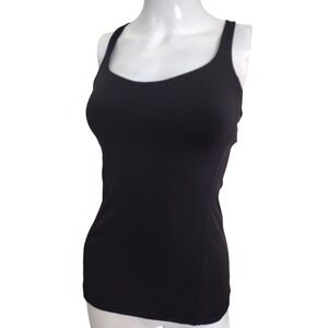 Lululemon Women's Size Small‎ Black Built In Bra Racerback Athletic Tank Stretch